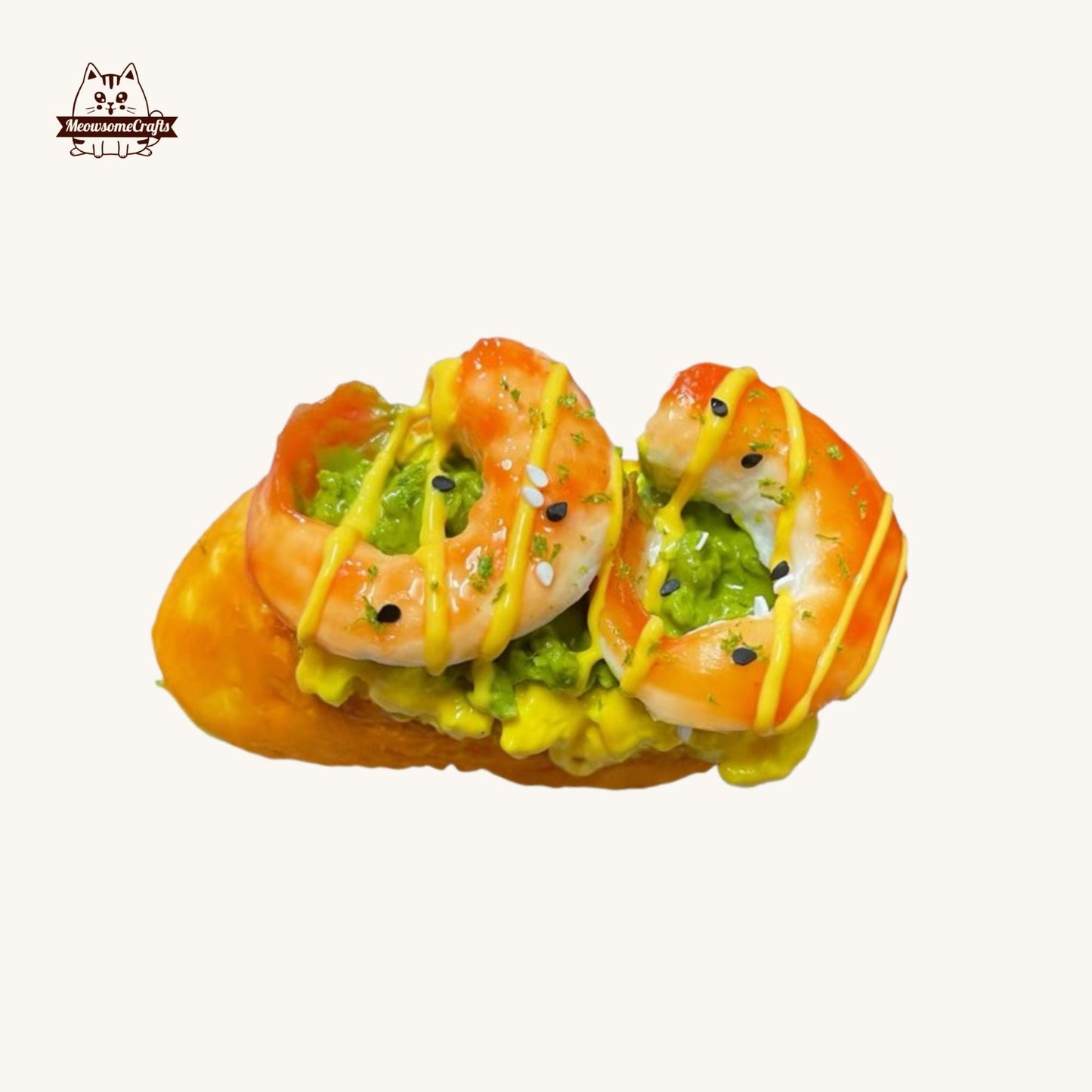 Handmade Shrimp Egg Toast Food Squishy Squeezable Anxiety Stress Relief Sensory Fidget Toys