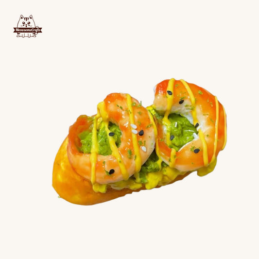 Handmade Shrimp Egg Toast Food Squishy Squeezable Anxiety Stress Relief Sensory Fidget Toys