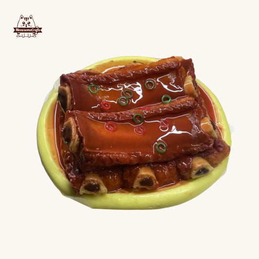 Handmade Roasted Ribs Food Squishy Squeezable Anxiety Stress Relief Sensory Fidget Toy