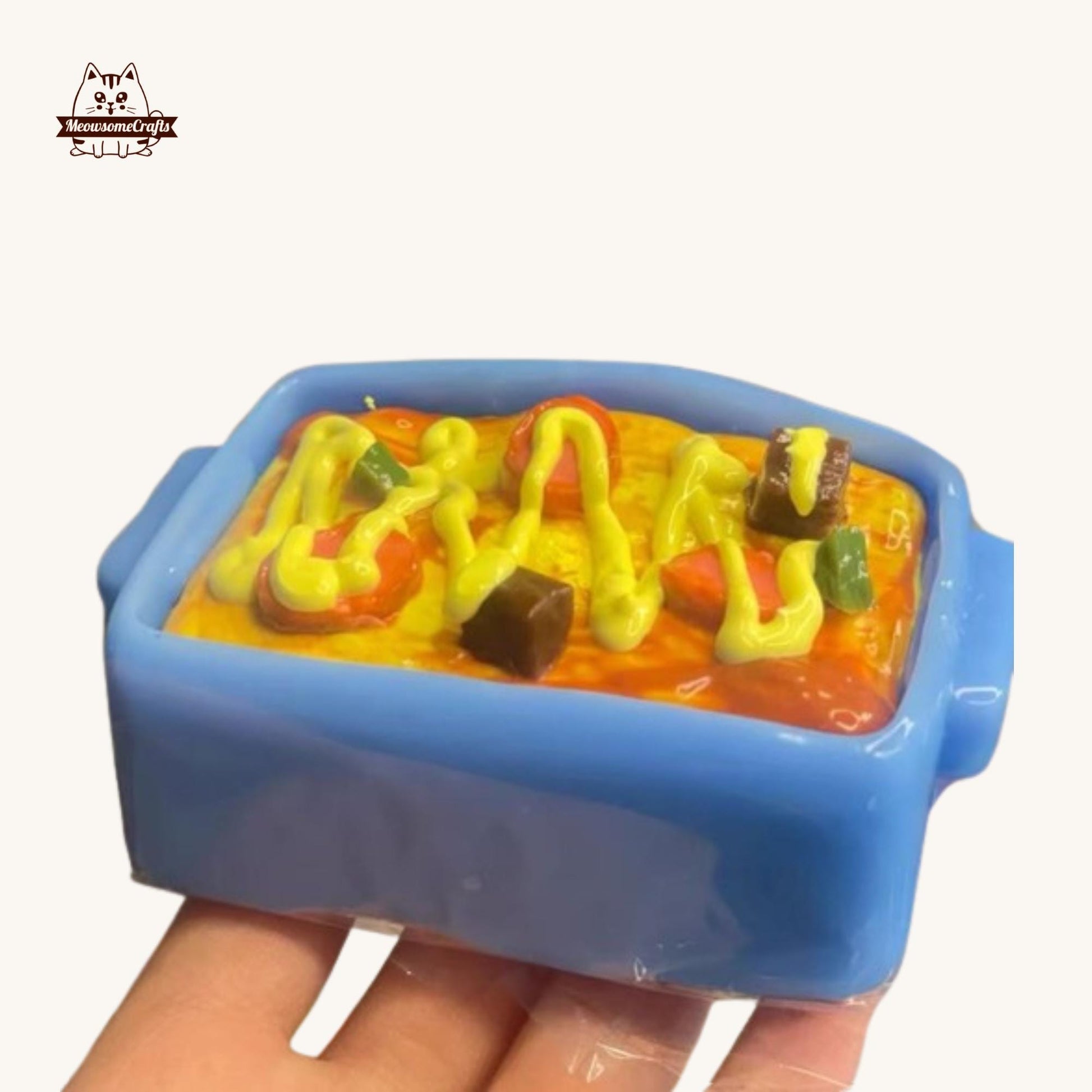 Handmade Casserole Cheese Bowl Food Squishy Squeezable Anxiety Stress Relief Sensory Fidget Toys