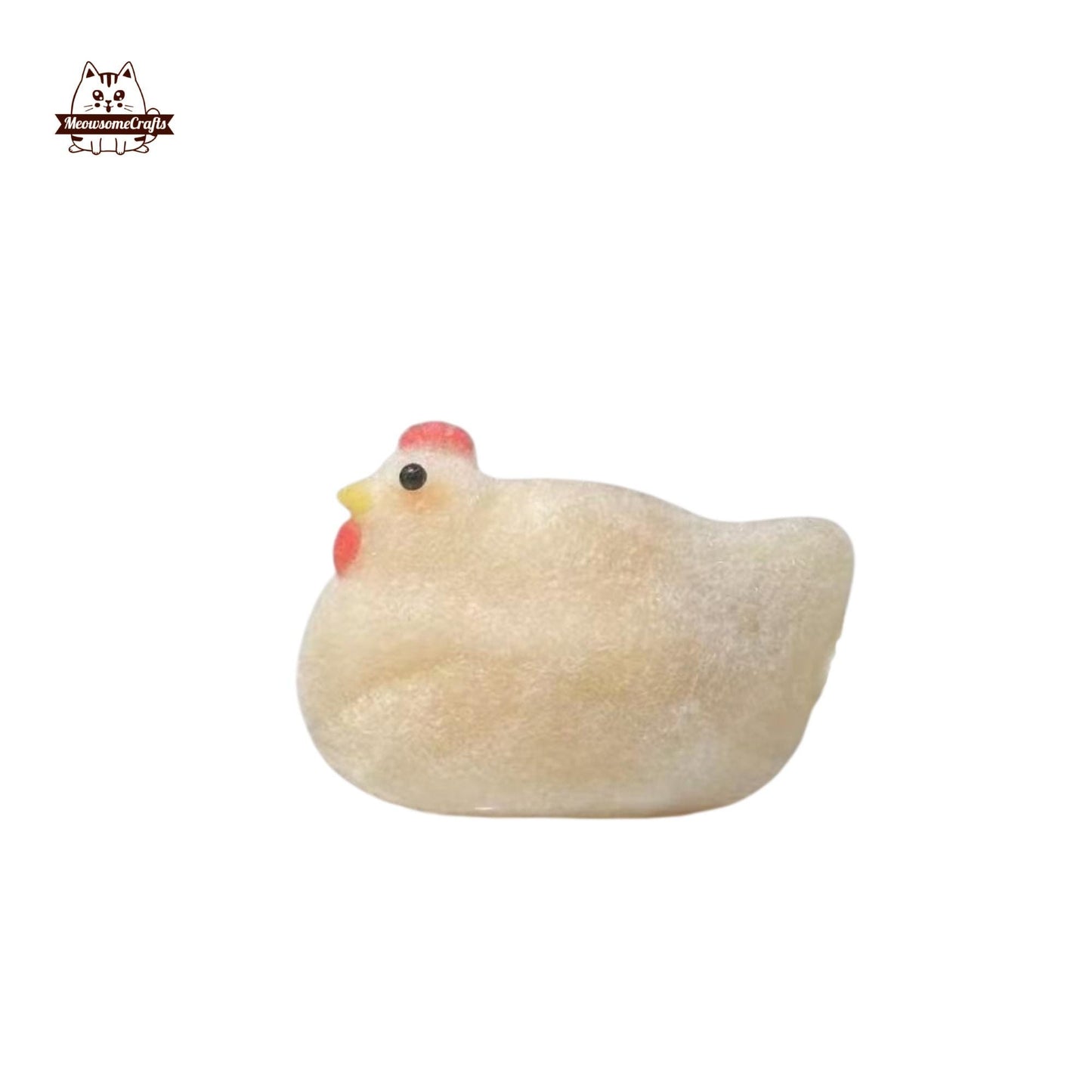 Furry Hen Chicken Animal Handmade Squishy Fidget Toy