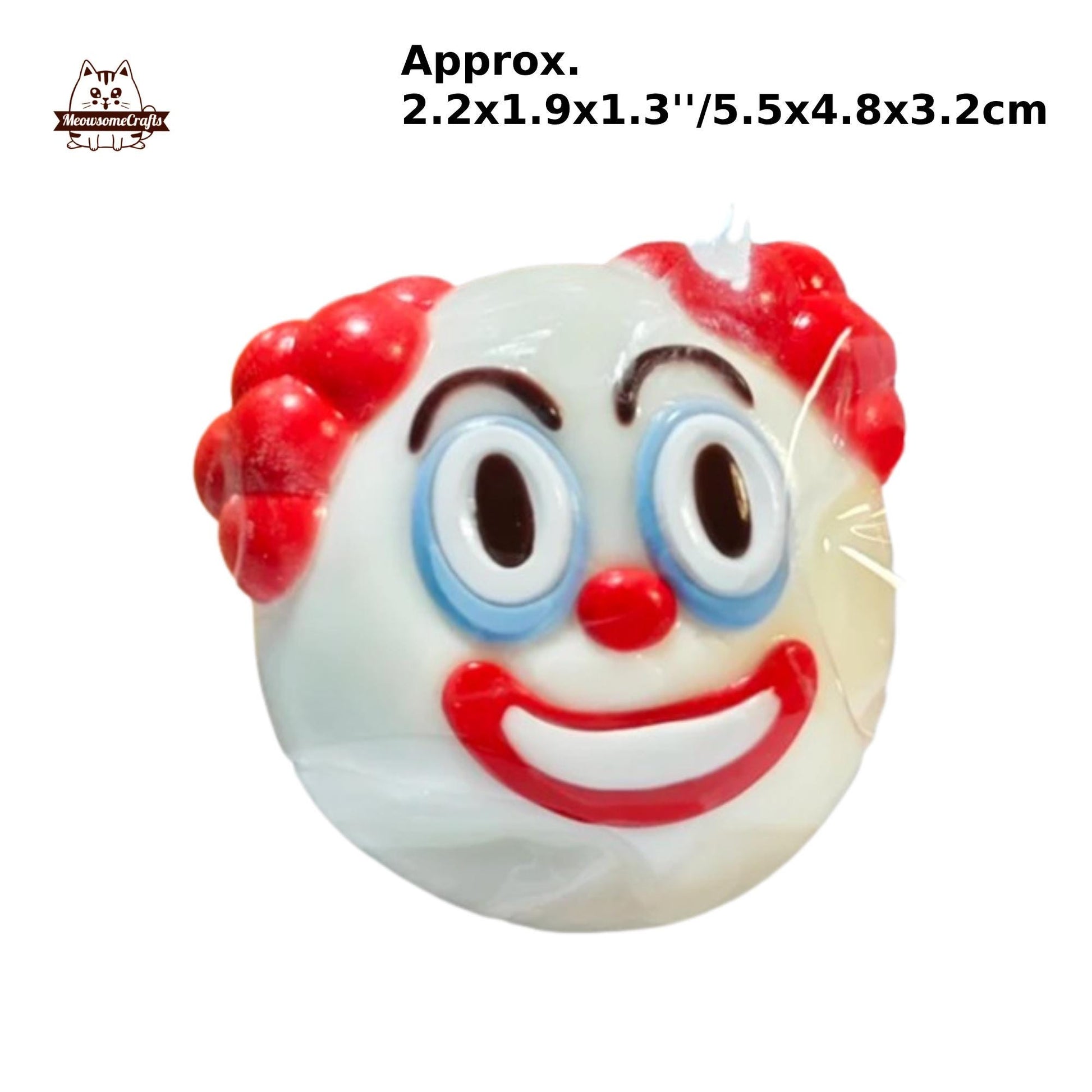 Kawaii Clown Face Handmade Squishy Fidget Toy