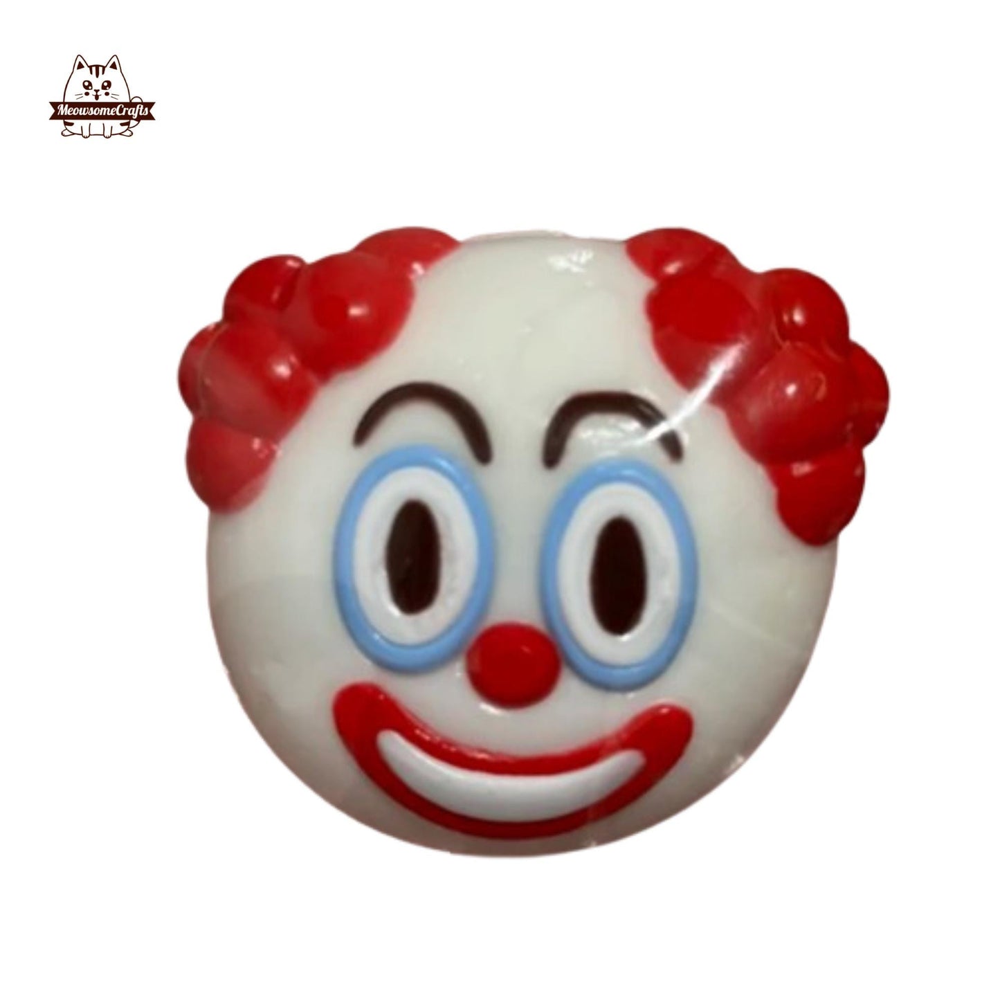Kawaii Clown Face Handmade Squishy Fidget Toy