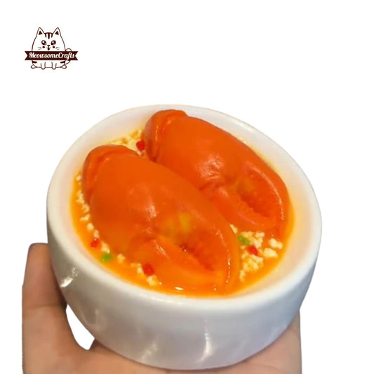 Lobster Claws Bowl Food Taba Squishy Squeezable Anxiety Stress Relief Sensory Fidget Toy