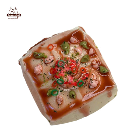 Green Onion Shrimp Tofu Food Taba Squishy Squeezable Anxiety Stress Relief Sensory Fidget Toy