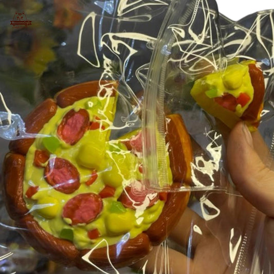 Cheese Pizza Food Taba Squishy Squeezable Anxiety Stress Relief Sensory Fidget Toy