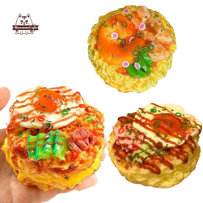 Cheese Egg Noodles Food Taba Squishy Squeezable Anxiety Stress Relief Sensory Fidget Toy