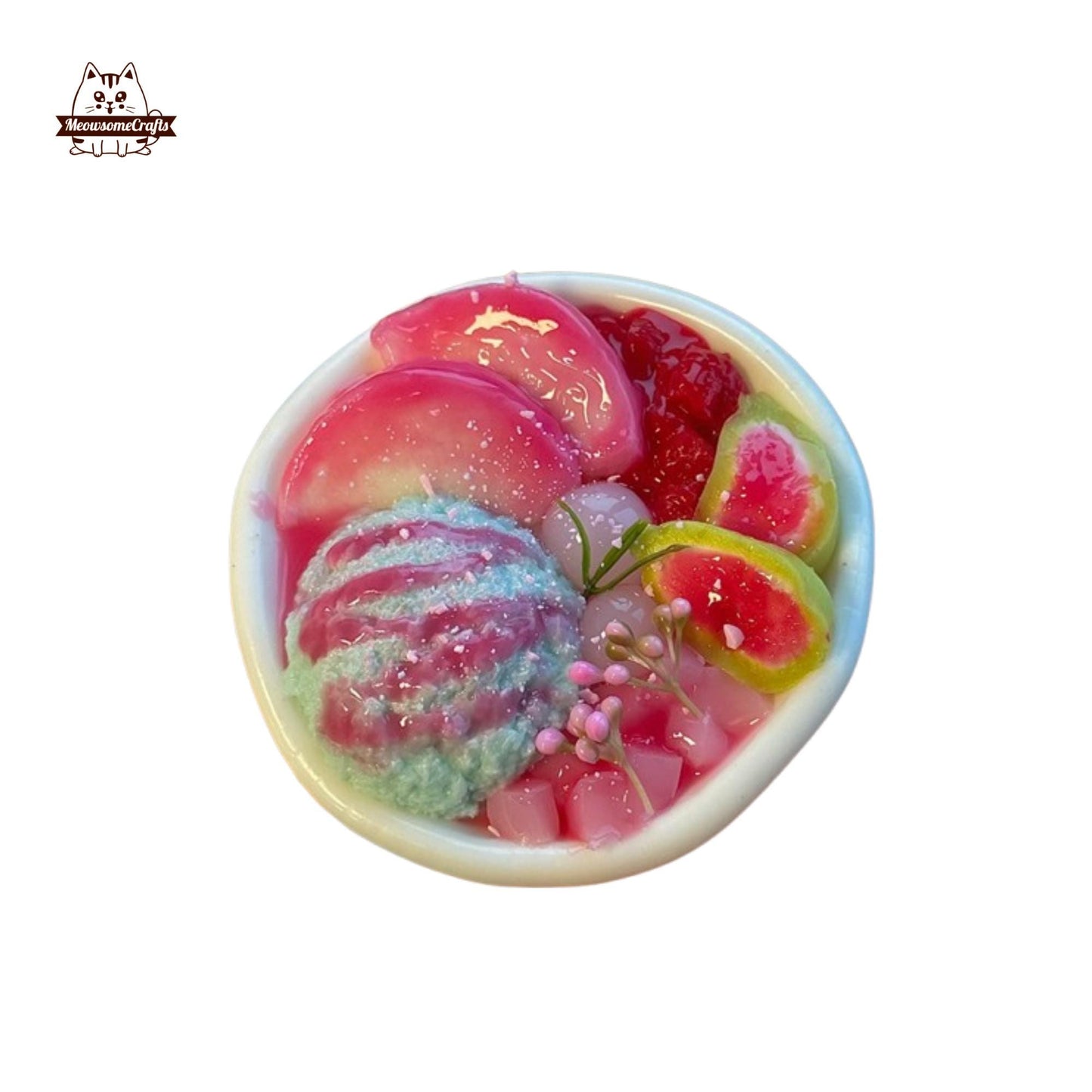 Handmade Orange Peach Ice Cream Food Taba Squishy Squeezable Anxiety Stress Relief Sensory Fidget Toy