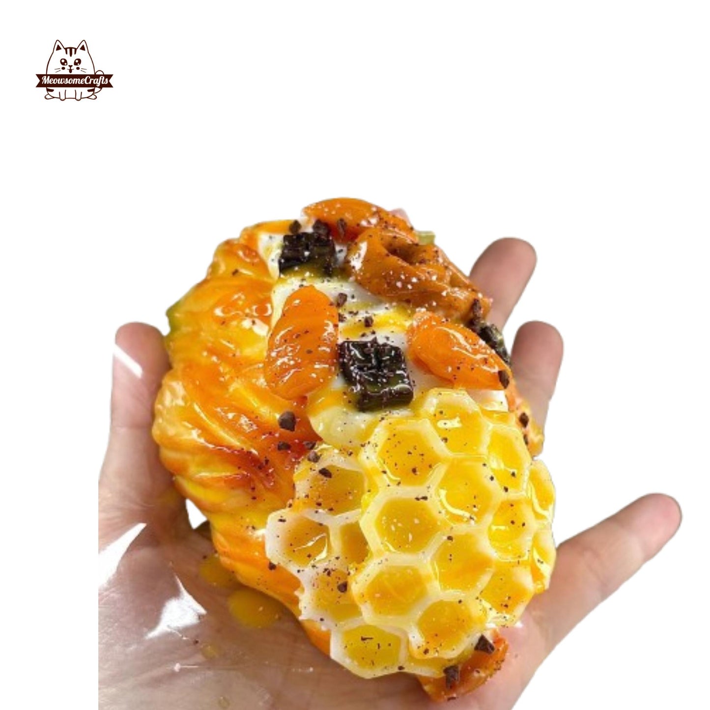 Honeycomb Waffle Food Taba Squishy Squeezable Anxiety Stress Relief Sensory Fidget Toy