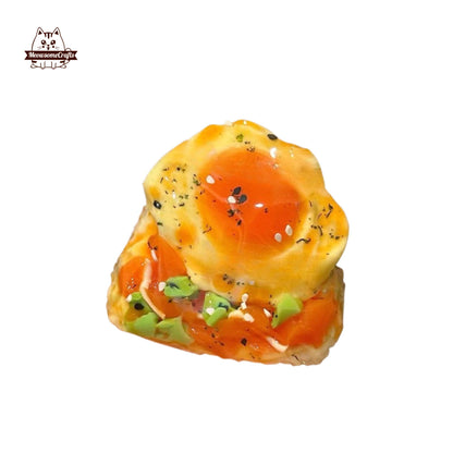 Egg Onigiri Rice Ball Salmon Food Taba Squishy Squeezable Anxiety Stress Relief Sensory Fidget Toy
