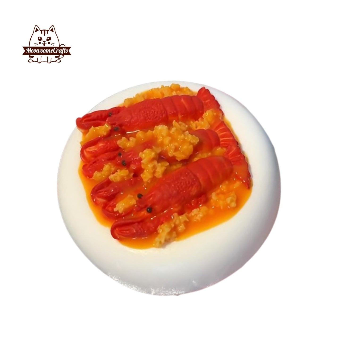 Garlic Lobster Bowl Food Taba Squishy Squeezable Anxiety Stress Relief Sensory Fidget Toy