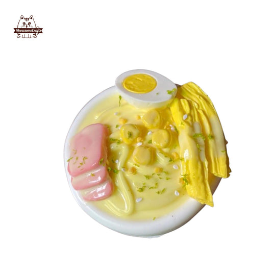 Handmade Ham Ramen Noodle Food Taba Squishy Squeezable Anxiety Stress Relief Sensory Fidget Toy