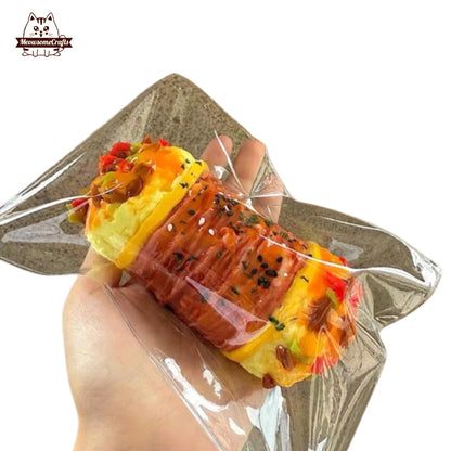 Bacon Beef Rolls Food Taba Squishy Squeezable Anxiety Stress Relief Sensory Fidget Toy