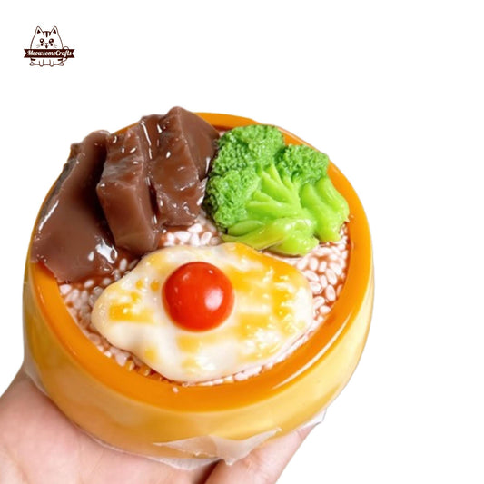 Sunny Side up Egg Corn Broccoli Rice Food Taba Squishy Squeezable Anxiety Stress Relief Sensory Fidget Toy