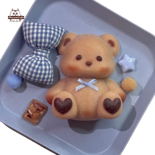 Handmade Bear Furry Taba Squishy Squeezable Anxiety Stress Relief Sensory Fidget Toy