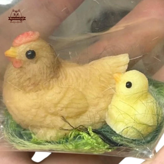 Hen Female Chicken Baby Chick Furry Taba Squishy Squeezable Anxiety Stress Relief Sensory Fidget Toy