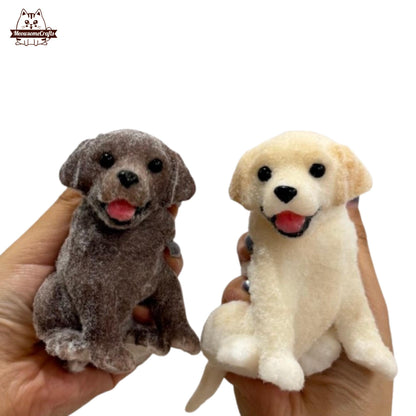Soft Furry Labrador Golden Retriever Animal Customizable Handmade Squishy Fidget Toy