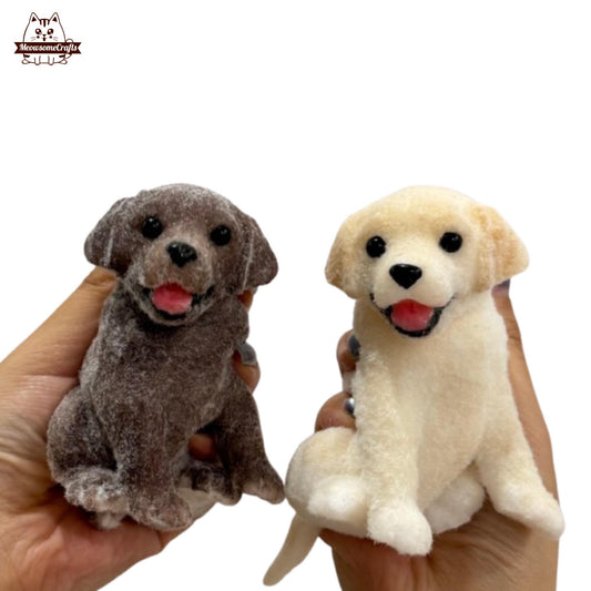 Soft Furry Labrador Golden Retriever Animal Customizable Handmade Squishy Fidget Toy