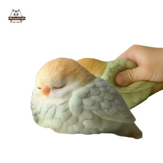 Soft Furry Parrot Bird Animal Customizable Handmade Squishy Fidget Toy