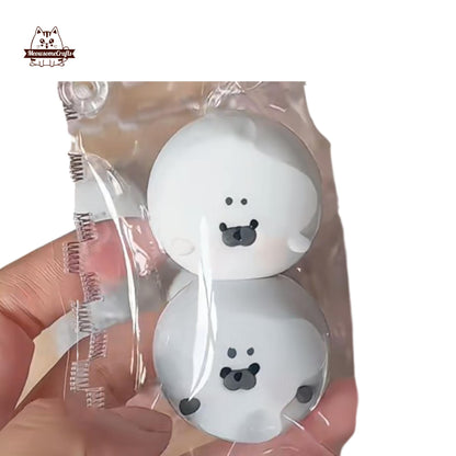 Chubby Round Seal Keychain Handmade Squishy Fidget Toy