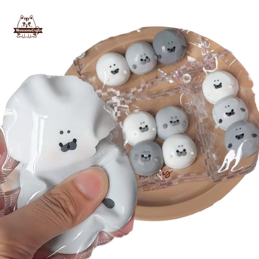 Cute Seal Taba Squishy Keychain Squeezable Anxiety Stress Relief Sensory Fidget Toy