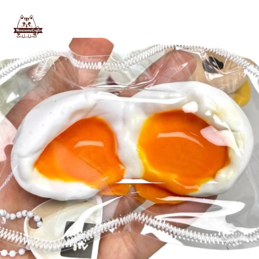 Soft Boiled Egg Food Taba Squishy Squeezable Anxiety Stress Relief Sensory Fidget Toy