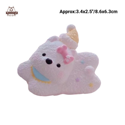West Highland Kitty Bunny Dog Animal Handmade Squishy Fidget Toy - C