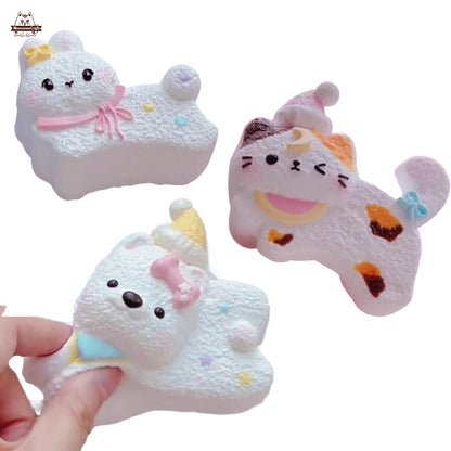 West Highland Kitty Bunny Dog Animal Handmade Squishy Fidget Toy
