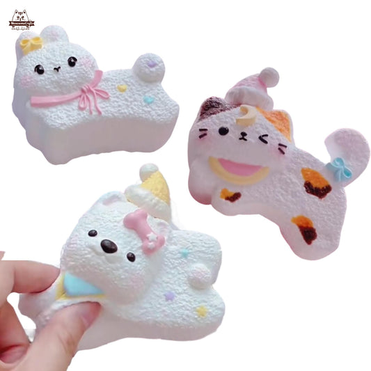 West Highland Kitty Bunny Dog Animal Handmade Squishy Fidget Toy