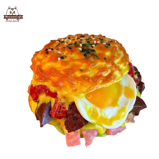 Big Cheese Hamburger Egg Taba Squishy Squeezable Anxiety Stress Relief Sensory Fidget Toys