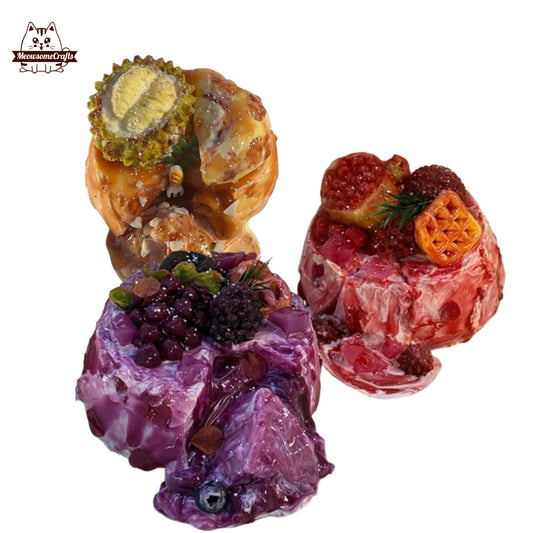 Lava Cake Raspberry Durian Pomegranate Fruit Food Taba Squishy Squeezable Anxiety Stress Relief Sensory Fidget Toys
