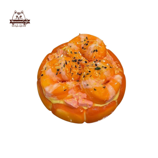 Cheese Shrimp Pizza Food Taba Squishy Squeezable Anxiety Stress Relief Sensory Fidget Toy