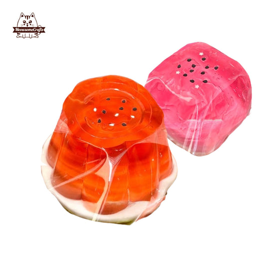 Cute Taba Squishy Watermelon Jelly Pudding Food Squeezable Anxiety Stress Relief Sensory Fidget Toys