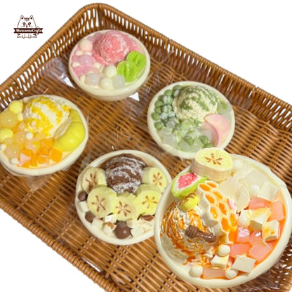 Anmitsu Japanese dessert Squishy Taba Squishy Squeezable Anxiety Stress Relief Sensory Fidget Toy