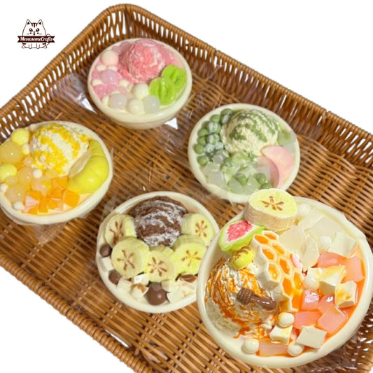 Anmitsu Japanese dessert Squishy Taba Squishy Squeezable Anxiety Stress Relief Sensory Fidget Toy