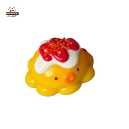 Kawaii Octopus With Food Hats Keychain Handmade Squishy Fidget Toy - C