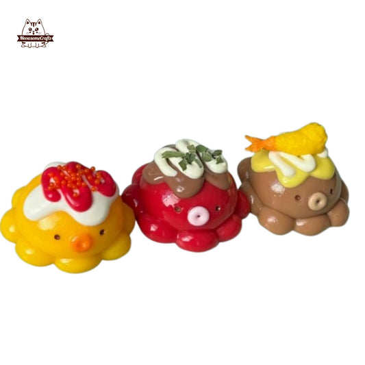 Kawaii Octopus Taba Squishy Keychain Squeezable Anxiety Stress Relief Sensory Fidget Toys