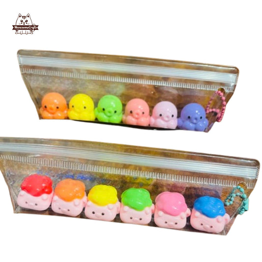 Kawaii Octopus Pig Taba Squishy Keychain Squeezable Anxiety Stress Relief Sensory Fidget Toys