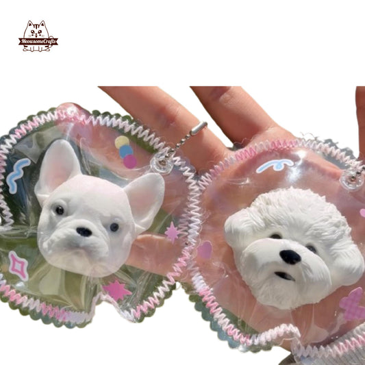 French Bulldog Hikuma Dog Keychain Squishy Squeezable Anxiety Stress Relief Sensory Fidget Toy