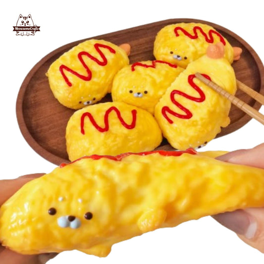 Seal Fried Shrimp Sushi Food Squishy Squeezable Anxiety Stress Relief Sensory Fidget Toys