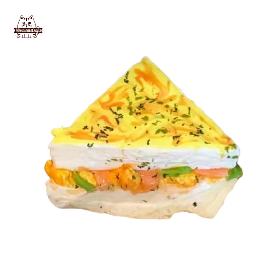 Ham and Egg Sandwich Food Taba Squishy Squeezable Anxiety Stress Relief Sensory Fidget Toy