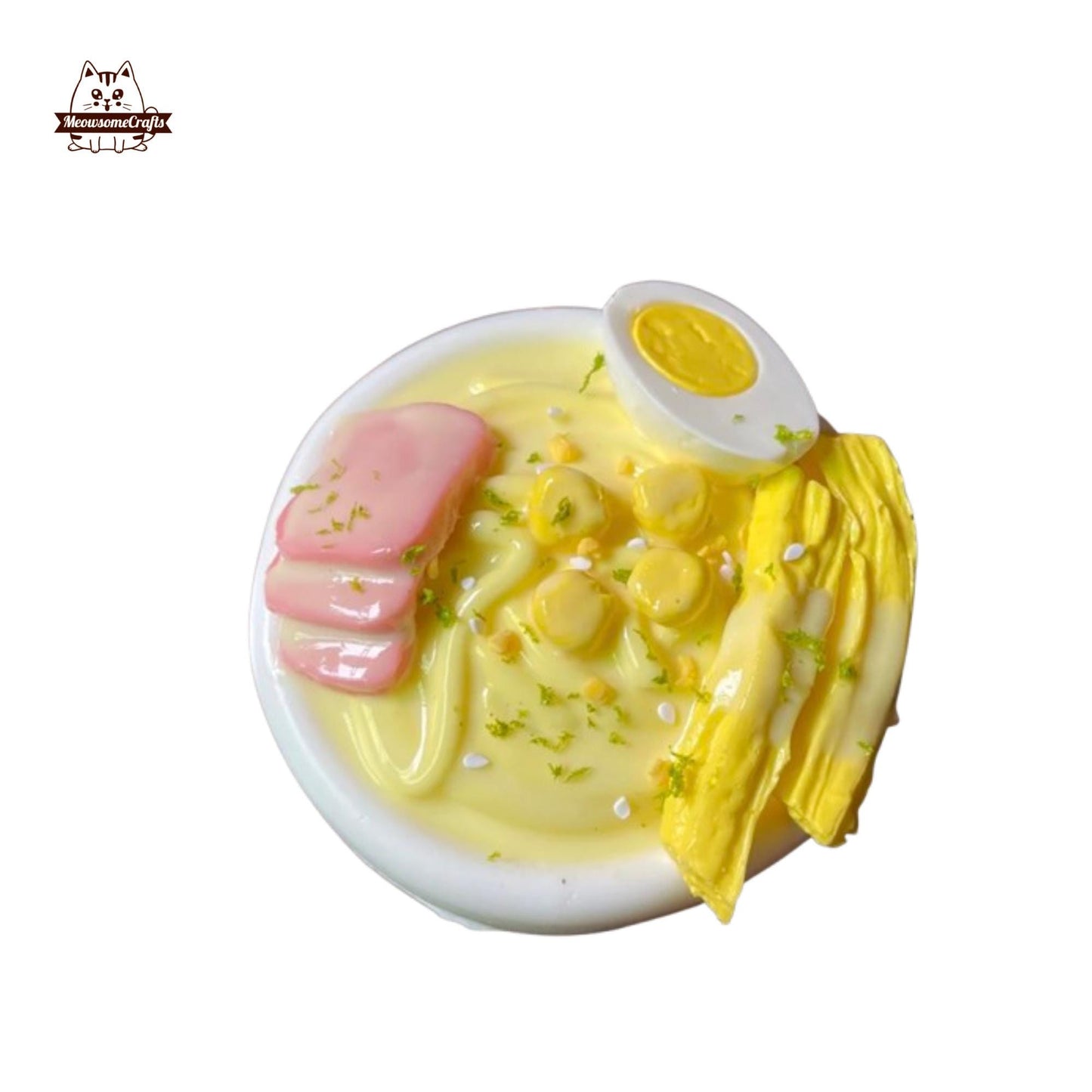 Handmade Ham Ramen Noodle Food Taba Squishy Squeezable Anxiety Stress Relief Sensory Fidget Toy