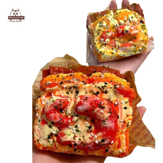 Butter Shrimp Egg Toast Taba Squishy Food Squeezable Anxiety Stress Relief Sensory Fidget Toys