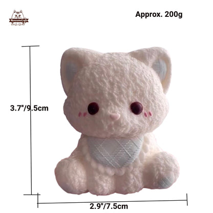 Cute Kitty Bibs Animal Squishy Squeezable Anxiety Stress Relief Sensory Fidget Toys