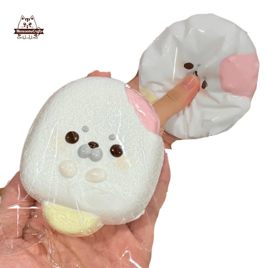 Soft Seal Face Popsicle Ice Cream Dessert Food Handmade Squishy Fidget Toy