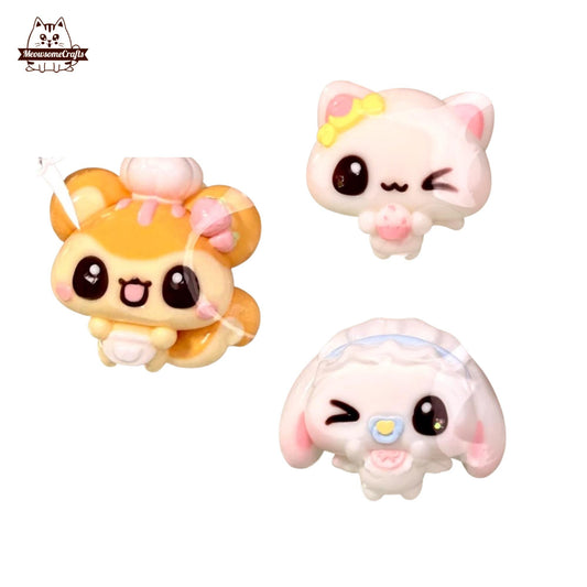 Kawaii Squirrel Kitty Cat Bunny Animals Handmade Squishy Fidget Toy