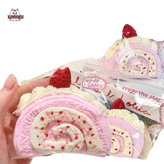 Handmade Strawberry Cake Taba Squishy Squeezable Anxiety Stress Relief Sensory Fidget Toys