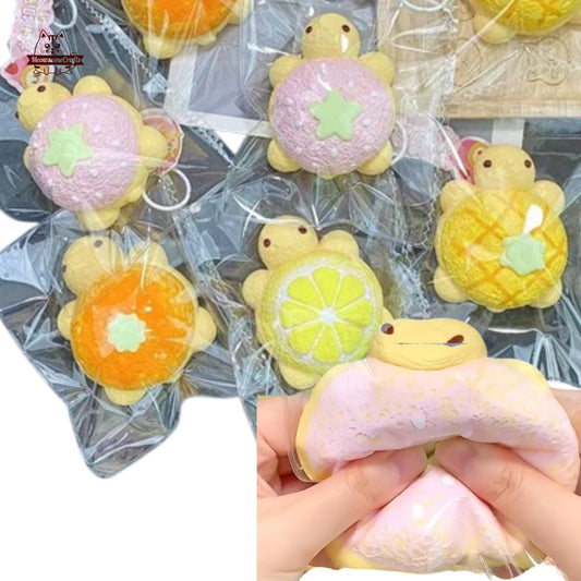 Cute Strawberry Orange Lemon Turtles Taba Squishy Squeezable Anxiety Stress Relief Sensory Fidget Toys