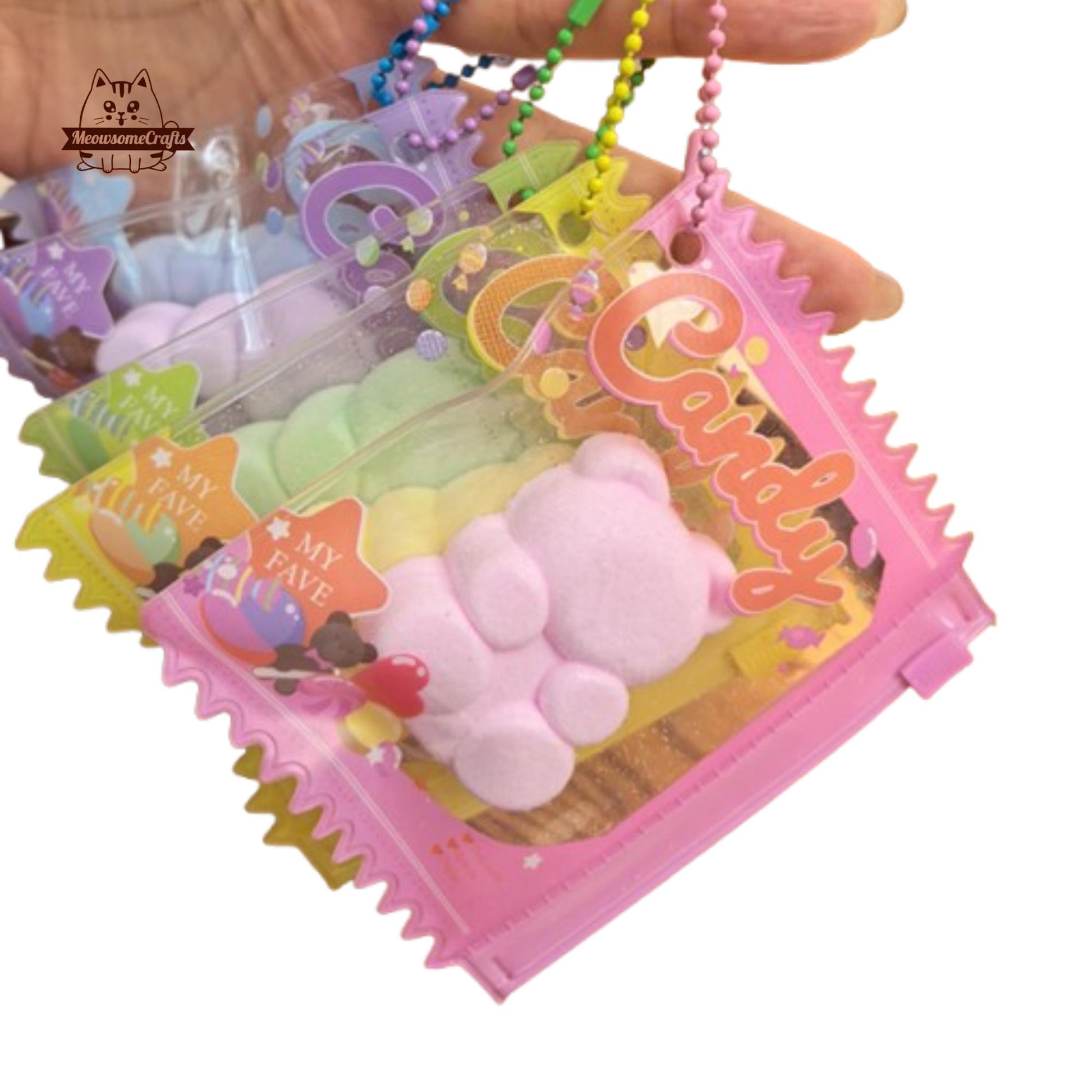 Marshmallow Bear Dessert Food Handmade Squishy Fidget Toy