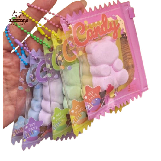 Marshmallow Bear Dessert Food Handmade Squishy Fidget Toy